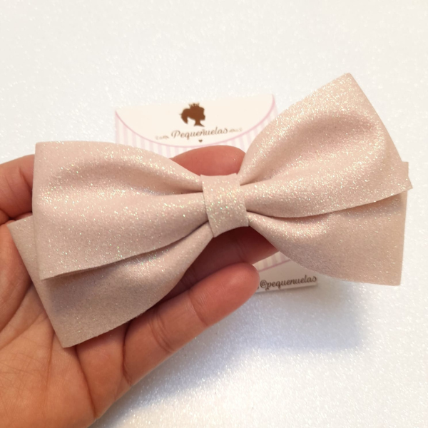 Producto - Moño Tizziana Rosa Glitter