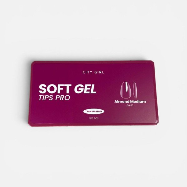 Producto - Tips Soft Gel Pro - Almendra media - City Girl 510 Pcs