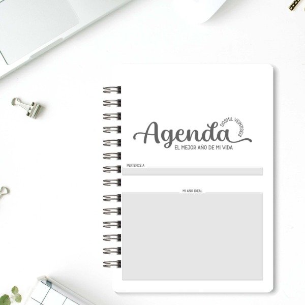 Producto - Agenda 2026 Imprimible Pdf Dos Días Con Horario