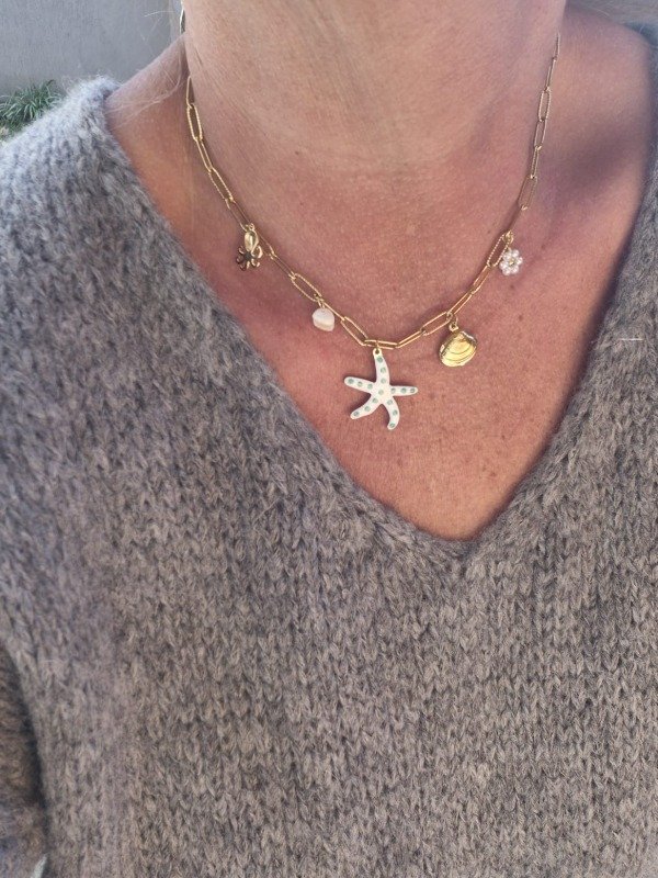 Producto - Collar acero-dijes chiquitos acero