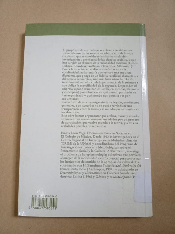 Producto - Usos y discursos teóricos sobre la vida - Emma León - Anthropos 1999 - 1