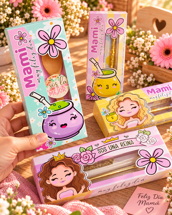 Producto - 10 Cajas porta Bombillas y yuyito Mamá Madre - 1
