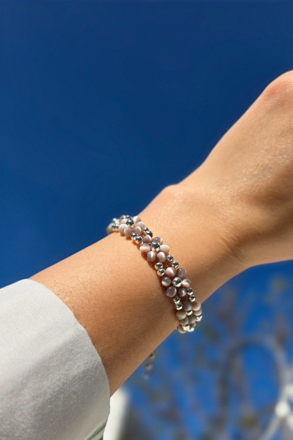 Producto - Pulsera de Flores Índigo Soft -  Marfil