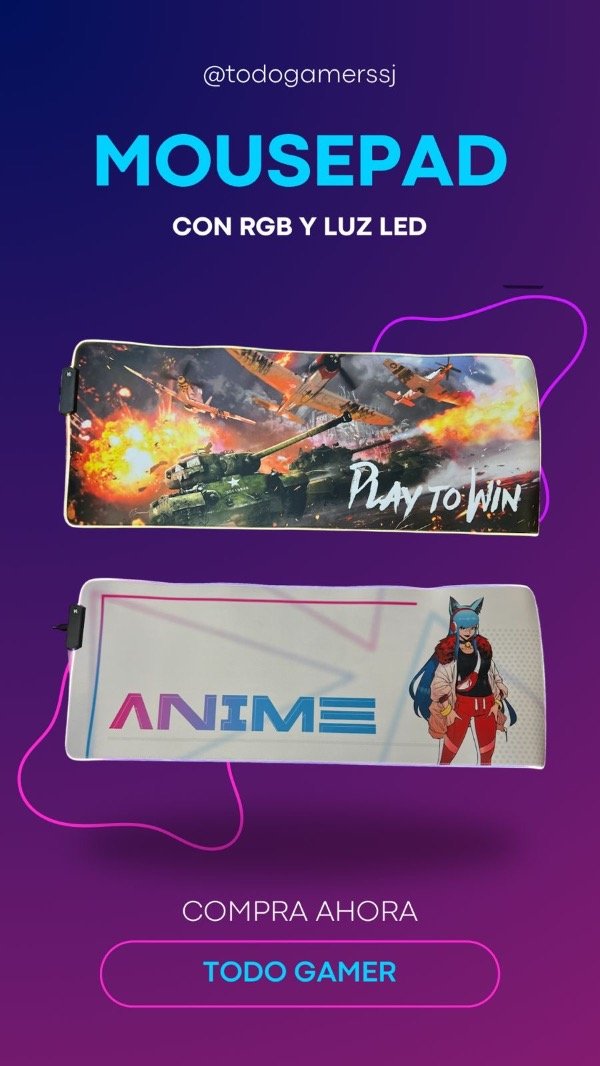 Producto - MousePad RGB Diseño 1 Guerra