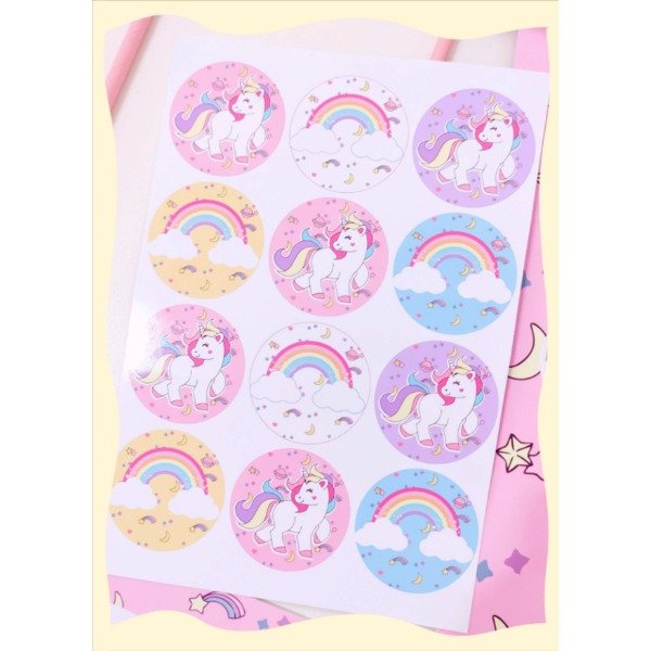 Producto - Sticker x12 Unicornio