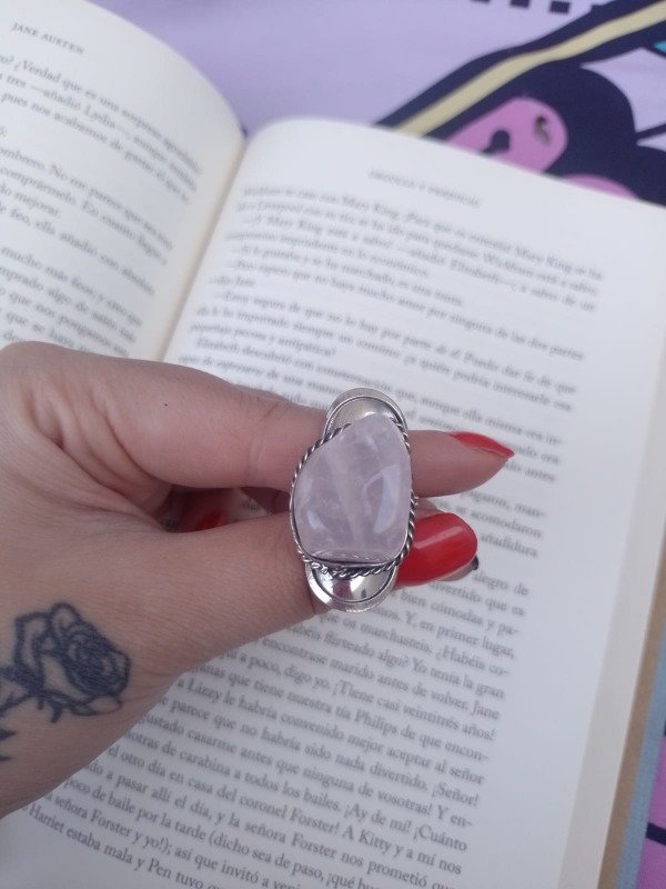 Producto - Anillo Cuarzo Rosa regulable