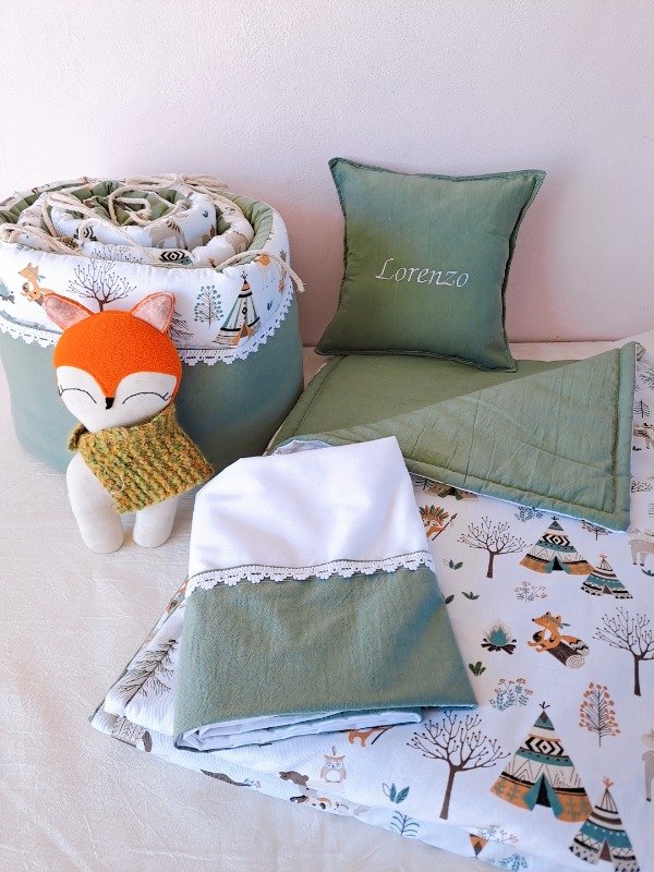 Producto - Set de cuna Carpas verde