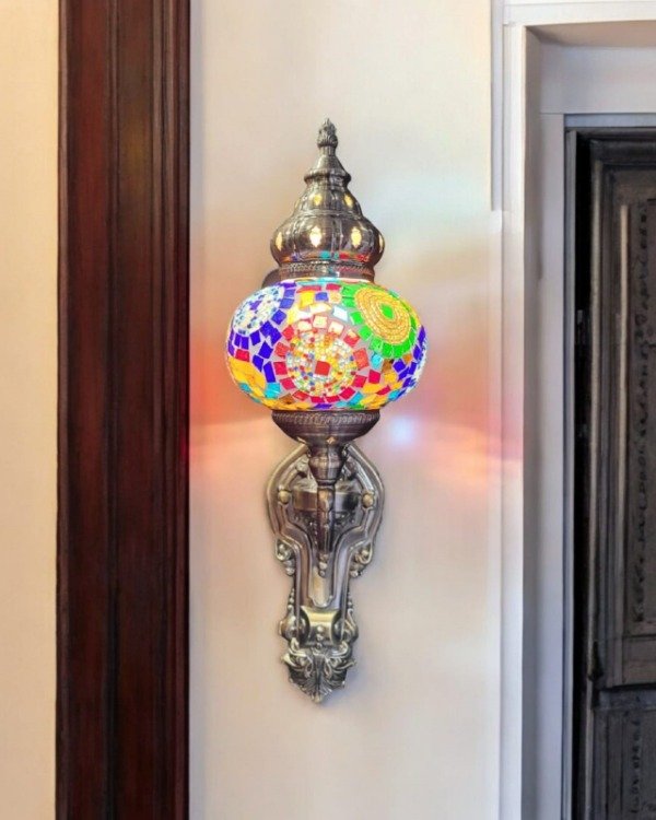 Producto - Lampara Turca Aplique De Pared Tulipa 18cm