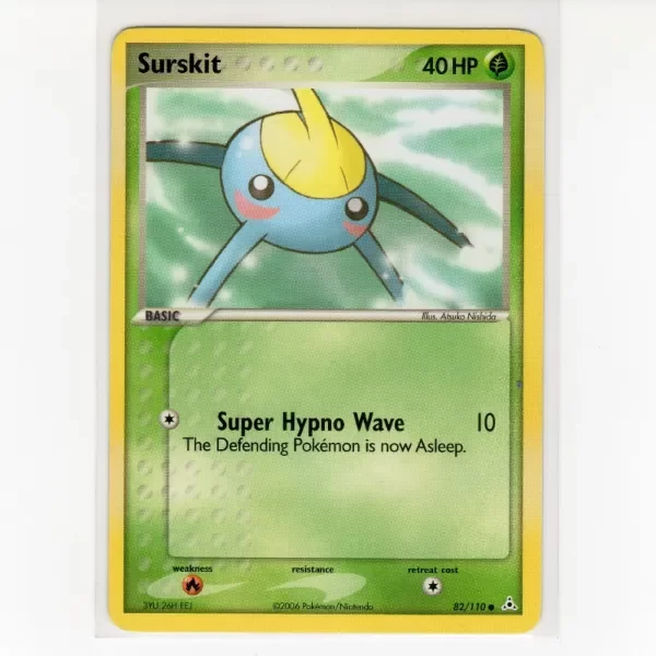 Producto - Pokémon TCG Surskit 82/110 EX Holon Phantoms Regular Common Card EN-MP 2006