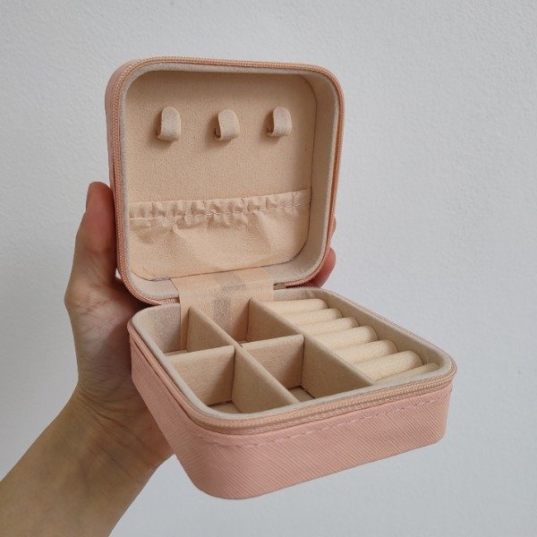 Producto - Alhajero Rosado 10x10x5cm