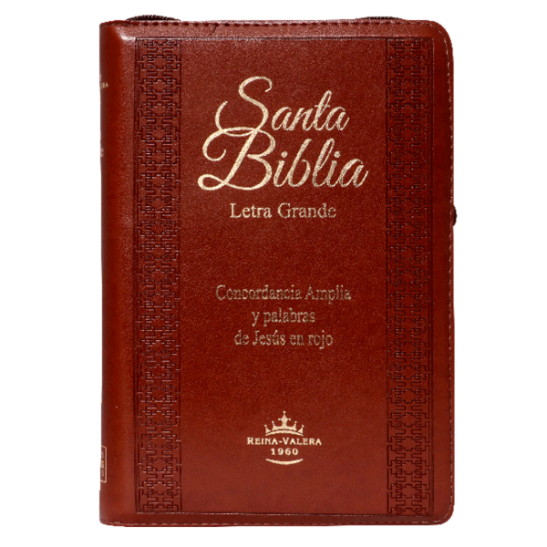 Producto - Biblia Reina Valera 1960 Letra Grande Marrón Con Cierre E Índice