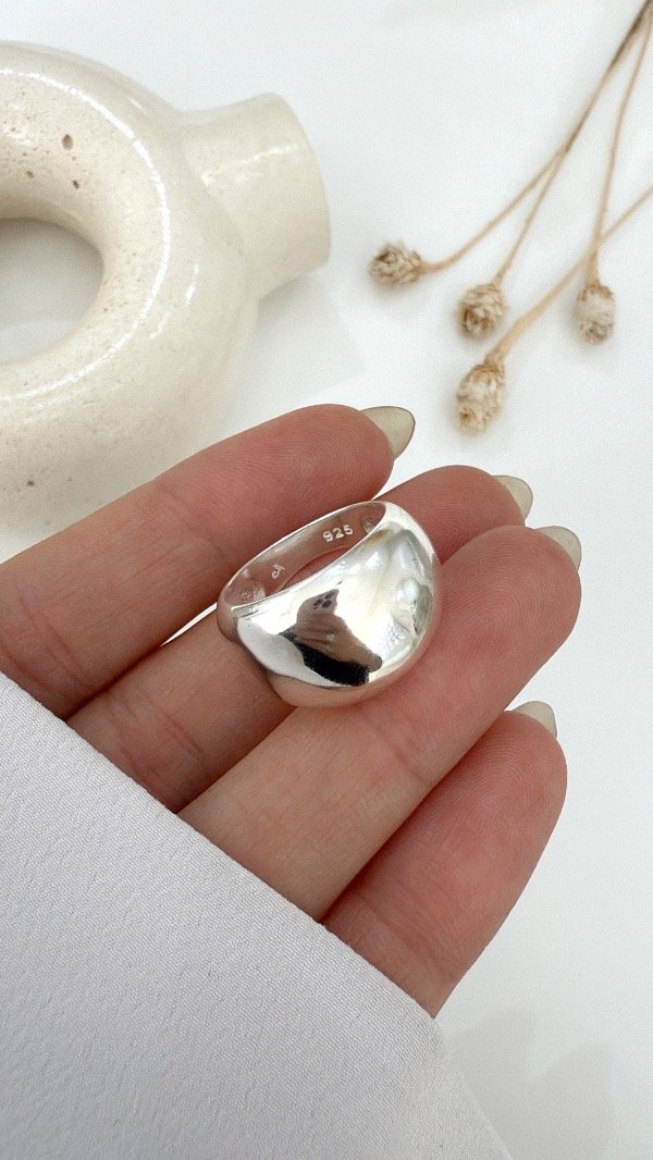 Producto - Anillo bombe macizo XL 17mm P925