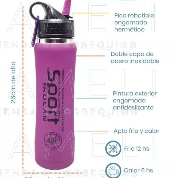 Producto - Botella Rolan Sport 500 mL pico rebatible frío/calor