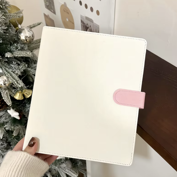 Producto - Binder A5 macaron XL blanco con rosa