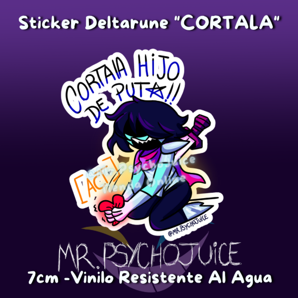 Producto - Sticker Deltarune "Kris-Cortala"