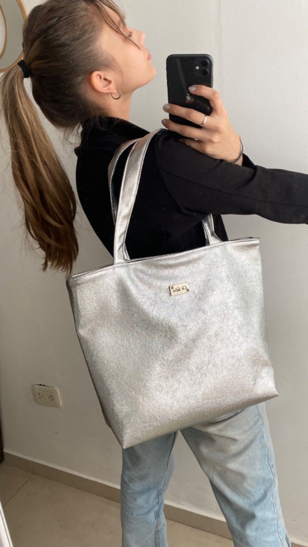 Producto - Tote Bag Plata Metalizada