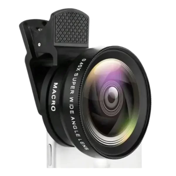 Producto - Lente Macro para Celular 2 en 1 con Gran Angular y Clip Universal