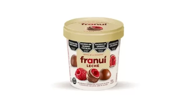 Producto - Franui LECHE Frambuesas Bañadas en Chocolate con leche Sin TACC x 150gr