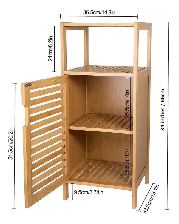 Producto - Estanteria Organizador De Bambú Con Puerta Imantada Multiuso - 5