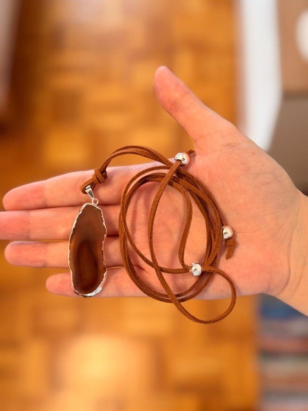 Producto - Collar Amor - Agata marrón - 1