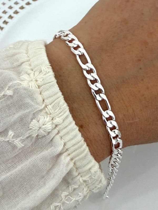 Producto - PB1349 Pulsera plana eslabón 3x1 grosor 1.2