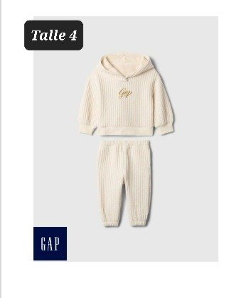 Producto - Conjunto buzo y pantalón gap talle 4 blanco