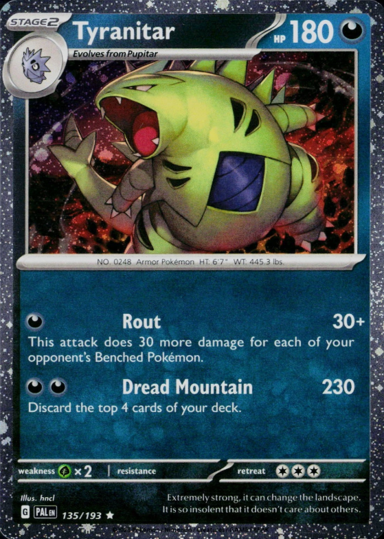 Producto - Tyranitar - 135/193 - Paldea Evolved - Holo Cosmos Promo