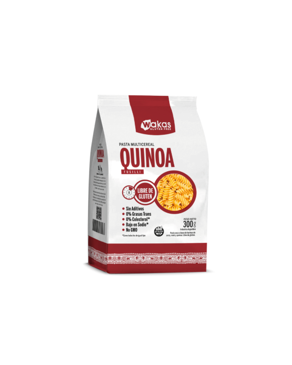 Producto - Pasta multicereal con quinoa fusilli Wakas sin tacc