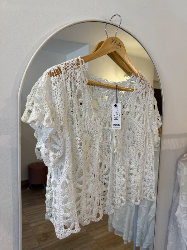 Producto - Saco Emma crochet blanco - 0