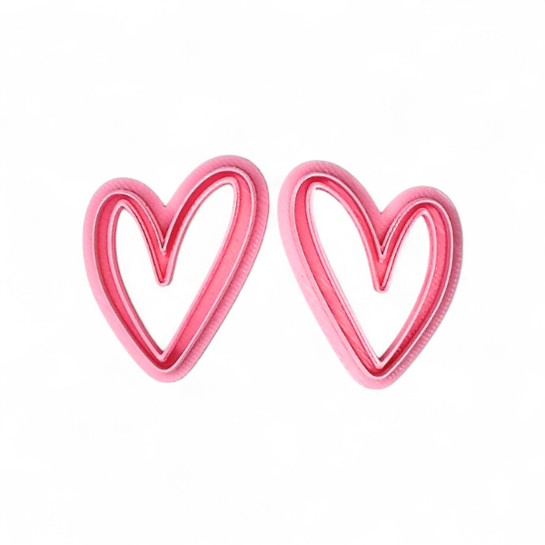 Producto - Cortante corazón chueco doble en espejo 2 partes