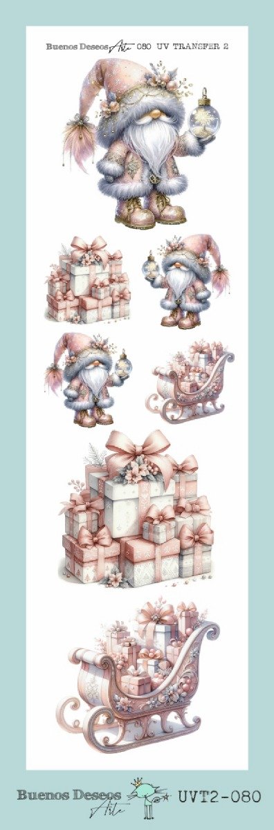 Producto - NAVIDAD - Lamina DECO TRANSFER FACIL UVT2 080 8,5x28cm