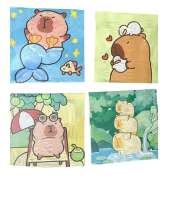 Producto - Diamond Painting capybara 30x30 con bastidor 6214