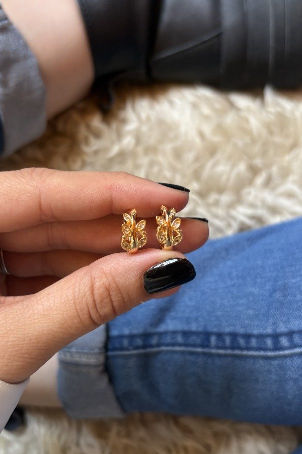 Producto - Argollitas Ramita (Gold)