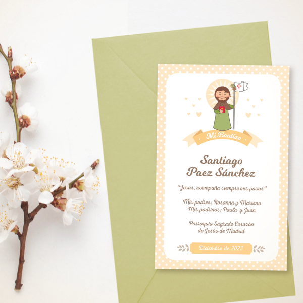 Producto - Diseño de Estampitas - Modelo San Santiago Apóstol