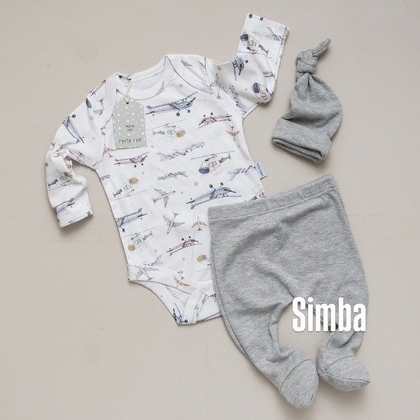 Producto - Body estampado , ranita y gorro aviones - 1