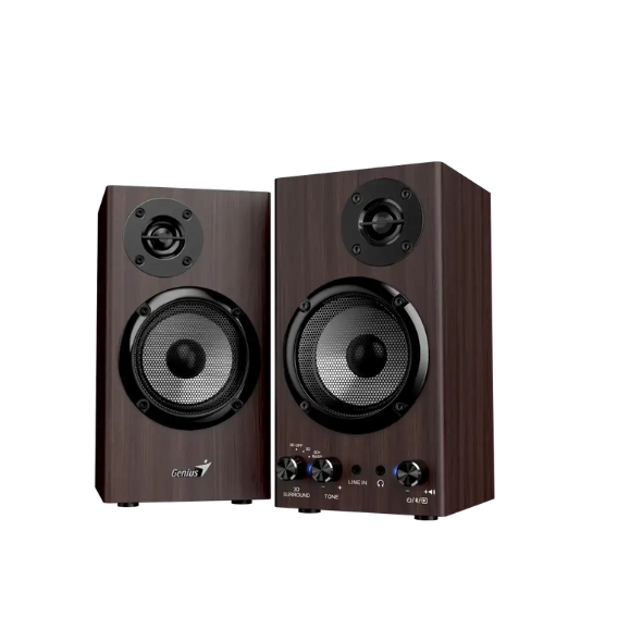 Producto - Parlantes 2.0 -20w -plug 3.5mm + bluetooth 5.3 -100V-240V -sonido envolvente 3D