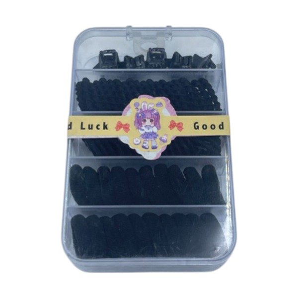 Producto - COLITA TOALLA, ELASTICA Y BRO MINI EN CAJA ACRILICO X PCS 1904-3