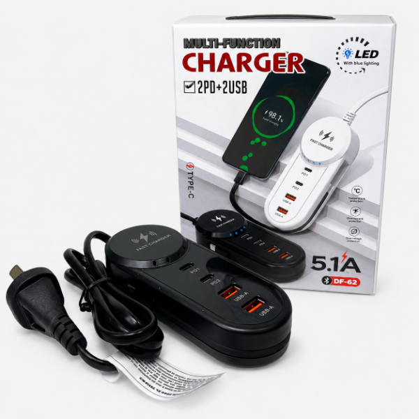 Producto - CARGADOR 4 PUERTOS USB Y C 5.1A CARGA RAPIDA