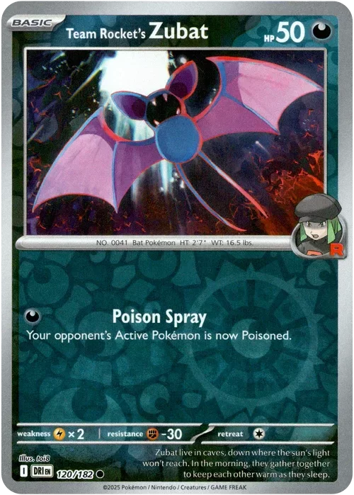 Producto - Team Rocket's Zubat - 120/182 - Destined Rivals - Reverse Holo