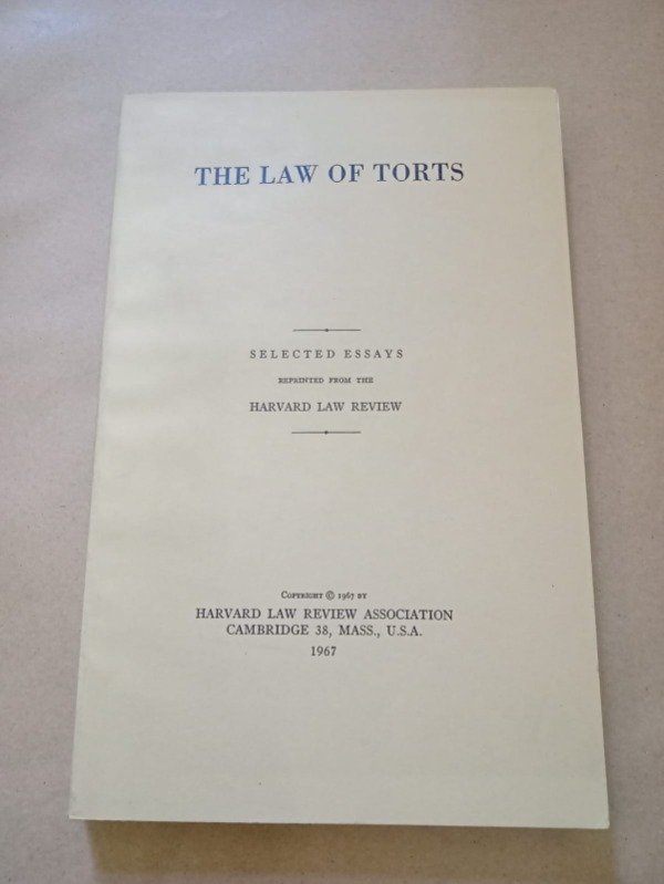Producto - The law of torts - Autores varios - Harvard Law Association 1967
