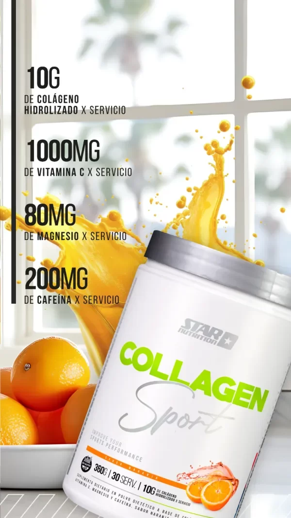 Producto - Collagen SPORT Naranja 360 Gr en polvo - 1