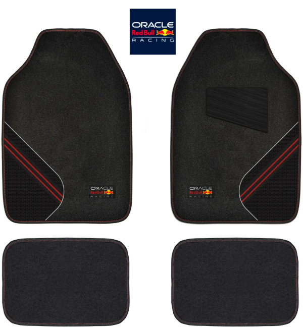 Producto - JUEGO DE CUBRE ALFOMBRA COMBINADA FELPA Y PVC. ROJA - RED BULL RBCM004BR