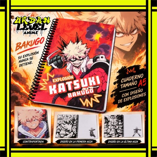Producto - Cuaderno A5 Katsuki Bakugo  My Hero Academia