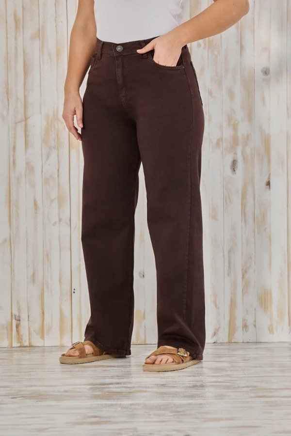 Producto - Jean WIDELEG CENITHO chocolate -  elastizado - 4