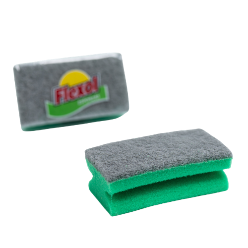 Producto - FIBRO ESPONJA ACANALADA GRIS Y VERDE