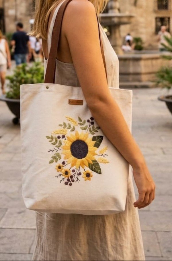 Producto - BOLSO LONA GIRASOLES