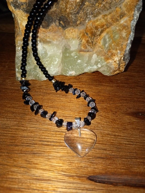 Producto - Collar CORAZÓN cuarzo cristal - 2