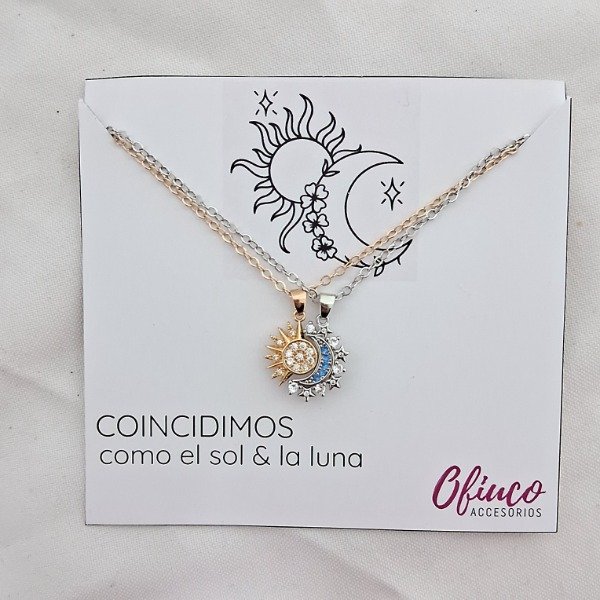 Producto - Collar sol y luna imantados