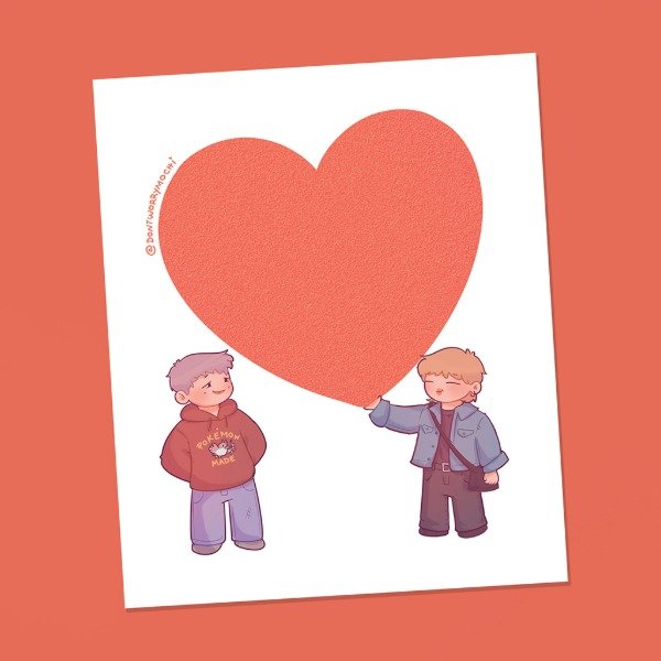 Producto - Postal Grande Minimoni Corazón!