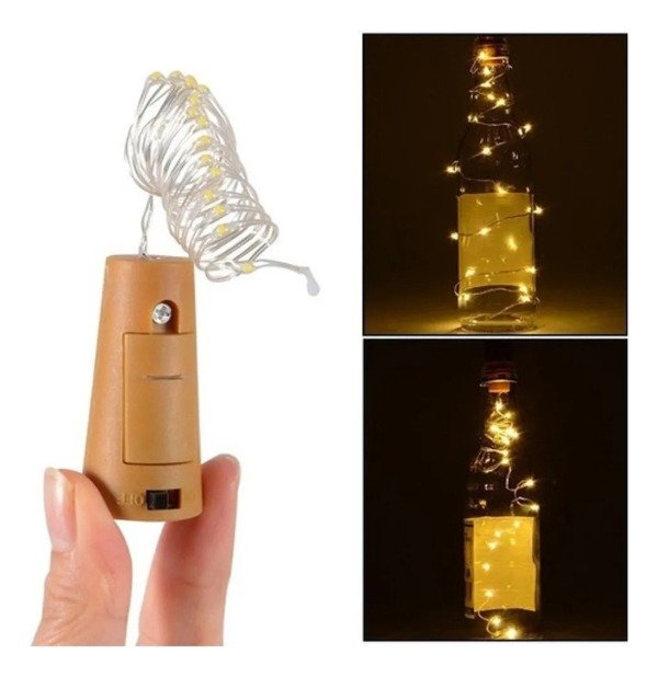 Producto - Luz Alambre Corcho Botella 20 Led 2 Mts